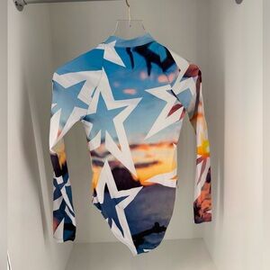 Perfect Moment Blue and Orange Star One Piece Swimsuit